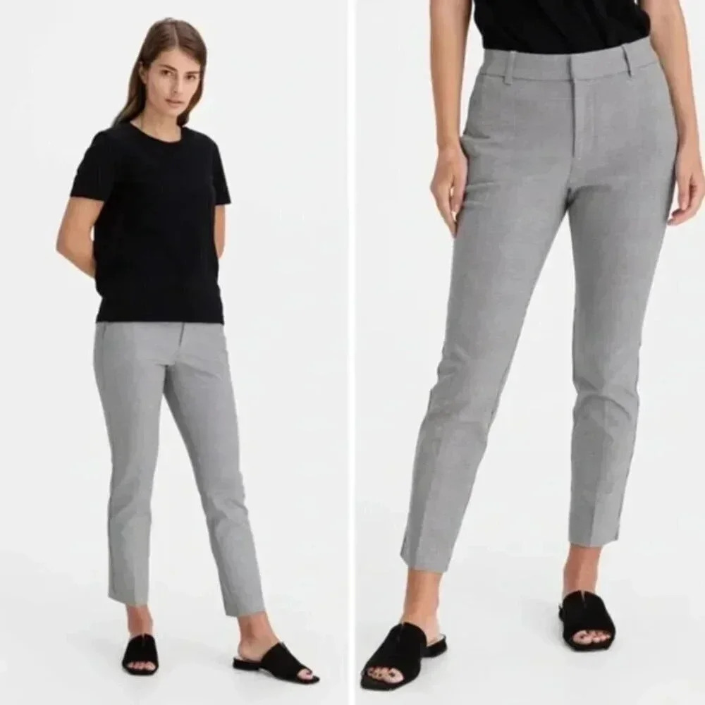 Gap Light Heather Gray Slim Crop Dress Pants 2
